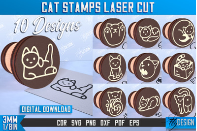 Cat Stamp Bundle | Teachers Stamp | Wooden Stamp |Children&amp;&23;039;s Design