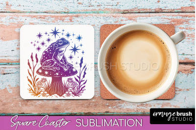 Boho Mystical Square Coaster PNG - Celestial Sublimation