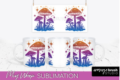 Celestial Mug Wrap PNG, Boho Mystical Coffee Mug Sublimation