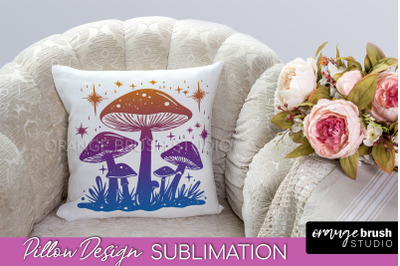 Boho Mystical Pillow Cover, Celestial Pillow Sublimation