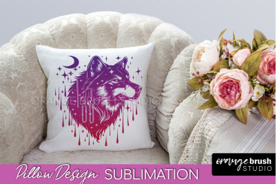 Boho Mystical Pillow Cover, Celestial Pillow Sublimation