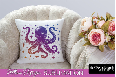 Boho Mystical Pillow Cover, Celestial Pillow Sublimation