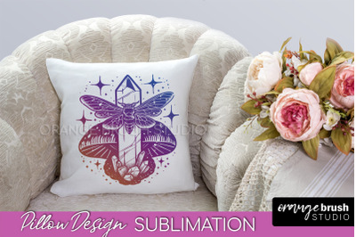 Boho Mystical Pillow Cover, Celestial Pillow Sublimation