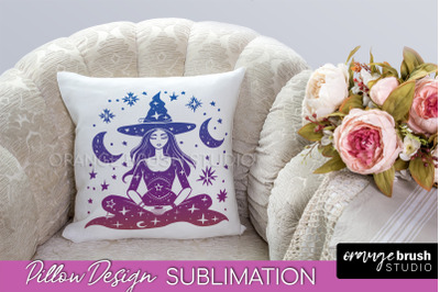 Boho Mystical Pillow Cover, Celestial Pillow Sublimation