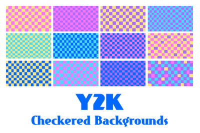 Y2K Checkered Backgrounds Chessboard &amp; Checkerboard