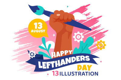 13 Happy Left Handers Day Illustration