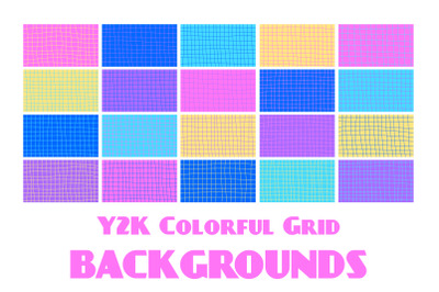 Y2K Colorful Grid Backgrounds