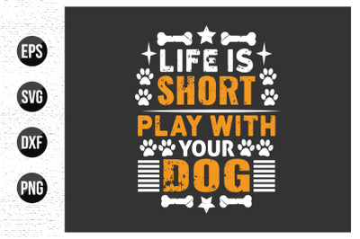 Dog typographic t shirt design vector