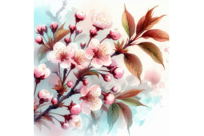 A bundle of 4 1 Beautiful background with blossoming