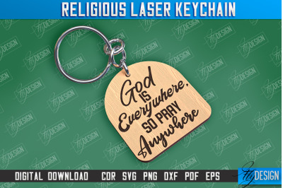 Religious Laser Keychain | Christian Phrases | Keychain Inscription