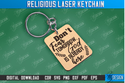 Religious Laser Keychain | Christian Phrases | Keychain Inscription