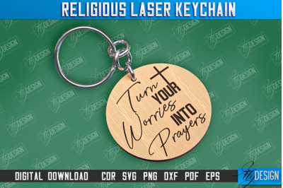 Religious Laser Keychain | Christian Phrases | Keychain Inscription