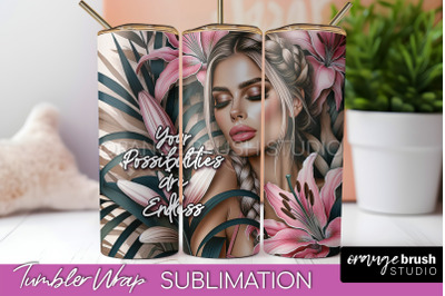 Affirmation Tumbler Wrap, Inspirational Tumbler Sublimation