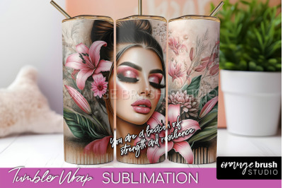 Affirmation Tumbler Wrap, Inspirational Tumbler Sublimation