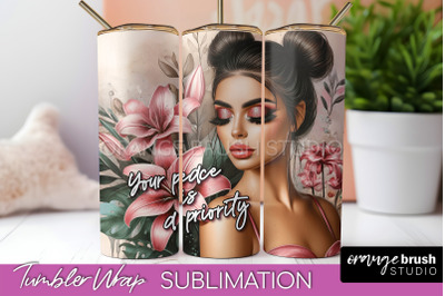 Affirmation Tumbler Wrap, Inspirational Tumbler Sublimation