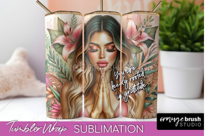 Affirmation Tumbler Wrap, Inspirational Tumbler Sublimation