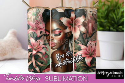 Affirmation Tumbler Wrap, Inspirational Tumbler Sublimation