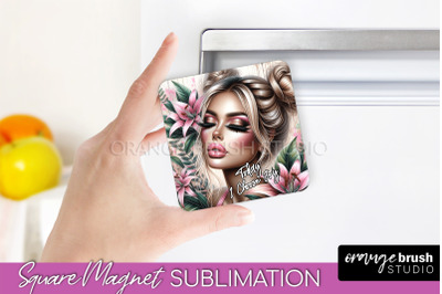 Daily Affirmations Magnet Sublimation - Square Fridge Magnet