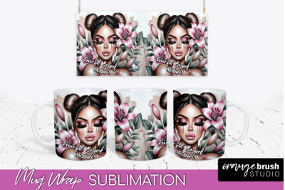 Affirmation Mug Wrap - Inspirational Quote Mug Sublimation