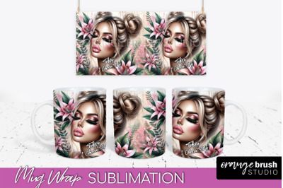 Affirmation Mug Wrap - Inspirational Quote Mug Sublimation