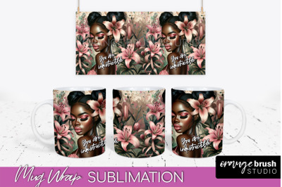 Affirmation Mug Wrap - Inspirational Quote Mug Sublimation