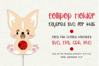 Chihuahua Dog | Lollipop Holder | Paper Craft Template