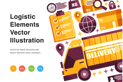 Logistic Elements Vector Illustration