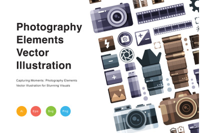 Photography Elements Vector Illustration