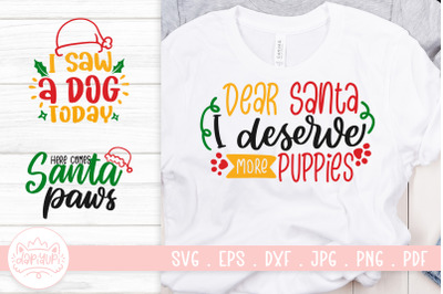 Christmas Dog SVG Cut File | Santa Paws SVG