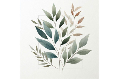 A bundle of Minimalist botanical poster with