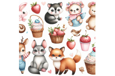 A bundle of Cute Cartoon Animals