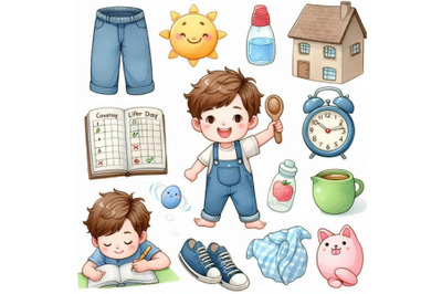 A bundle of Daily routine activities for kids wi