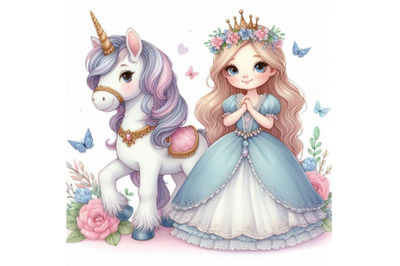 A bundle of Cute Cartoon fairy tale Princess