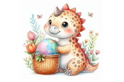 A bundle of Cute dinosaur cartoon