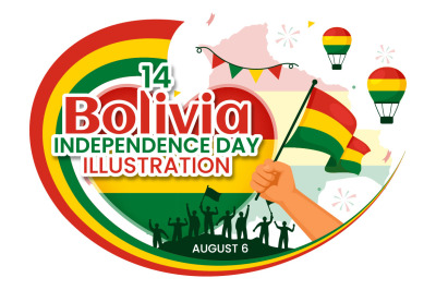 14 Bolivia Independence Day Illustration