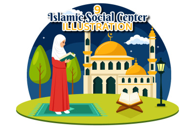 9 Islamic Social Center Illustration