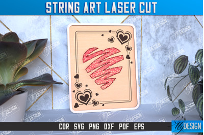 String Art Heart | Handmade Gifts | Paintings Threads | CNC