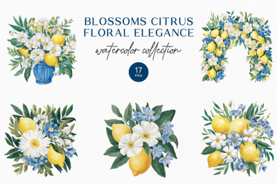 Blossoms &amp;amp; Citrus -Mediterranean Floral Elegance