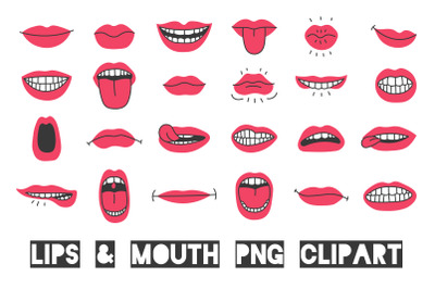 Lips And Mouth PNG Clipart