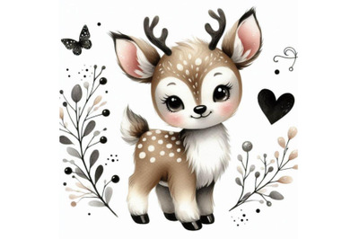 02 Cute deer cartoon