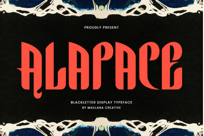 Alapace Blackletter Display Typeface