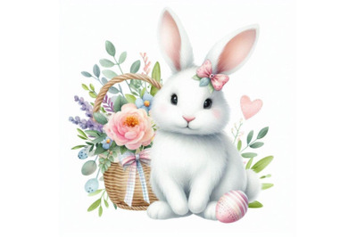 A bundle of Cute White Easter Bunny Rabbit V