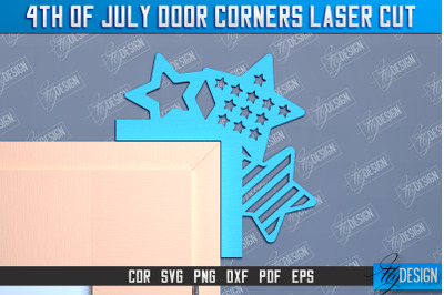 4th of July Door Corner | Patriotic Sign | Door Corners Design | CNC