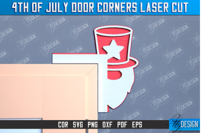 4th of July Door Corner | Patriotic Sign | Door Corners Design | CNC