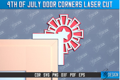 4th of July Door Corner | Patriotic Sign | Door Corners Design | CNC