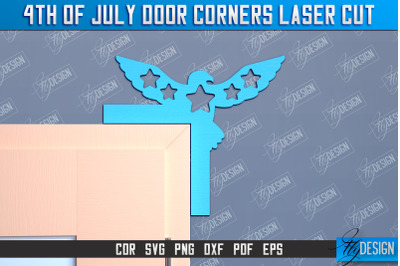 4th of July Door Corner | Patriotic Sign | Door Corners Design | CNC