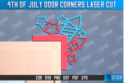 4th of July Door Corner | Patriotic Sign | Door Corners Design | CNC