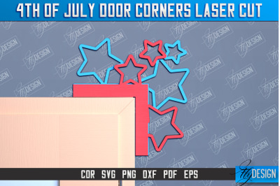 4th of July Door Corner | Patriotic Sign | Door Corners Design | CNC