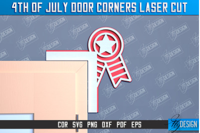 4th of July Door Corner | Patriotic Sign | Door Corners Design | CNC