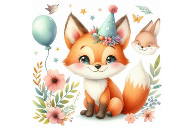 A bundle of cartoon fox